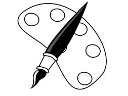 brush for drawing as a graphic image