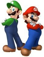 Mario Vs Luigi, game characters, 3d render