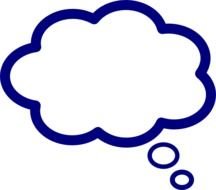 Blue Thought Bubble At Clkercom Vector Online