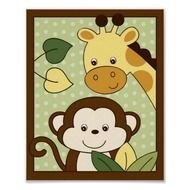 Safari Jungle Animal Nursery Wall Art Print 8x10 Zazzle