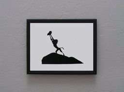Lion King Rafiki And Simba Hand Cut Black Silhouette Papercut