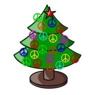 Christmas Tree Peace Symbol drawing