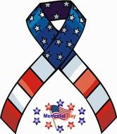 clipart of the Happy Memorial Day ribbon