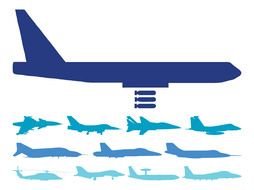 Military Aircraft Set drawing