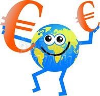 Euro Globe Illustration &ndash; Prawny Cartoons &amp; Vintage