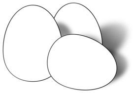 white eggs drawing
