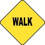 walk, warning sign