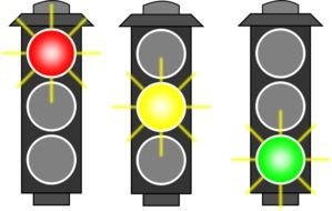 set of three Traffic Lights, drawing