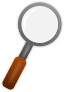 drawn transparent magnifier