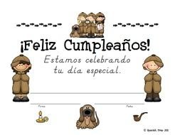 Feliz Cumplea&amp;241os Happy Birthday Certificates In Spanish