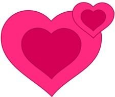 small and large hearts