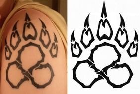 bear paw tattoo
