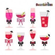 clip art with bachelorette cocktails