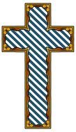 painted striped cross