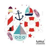 Marine Summer Sailor Digital Set By Romecreations On Etsy $5