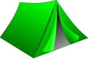 green Tent clipart drawing