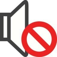 "No sound" sign clipart