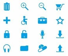 Blue Web Icons drawing