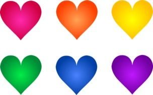 rainbow hearts