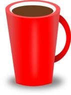 clipart of the red coffee cup