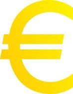 yellow euro sign