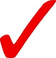 Light Red Check Mark At Clkercom Vector Online