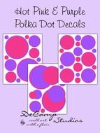 pink and purple circles on a white background