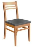 wooden chair on a white background