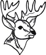 Deer Head Outline Car Tuning