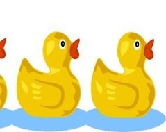 painted two rubber ducks