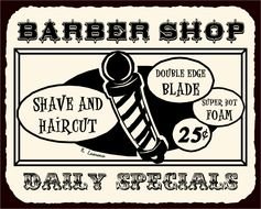 Clip Art of the vintage barber shop sign