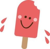 clipart of pink cartoon ice cream