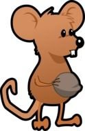 cartoon mouse with nut