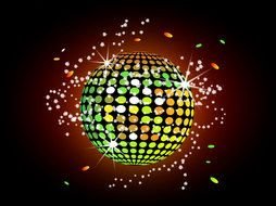 shiny disco ball as a picture for clipart