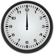empty clock on a white background