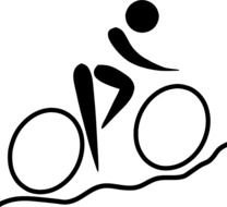 Olympic Sports Cycling Mountain Biking Pictogram At Clkercom