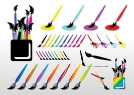 Brush and palette for the artist