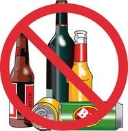 No Drinking Sign drawing