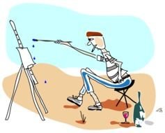 caricature of an artist
