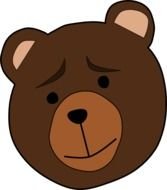 Concerned Bear At Clkercom Vector Online Royalty clipart