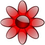 Red Glossy Flower At Clkercom Vector Online