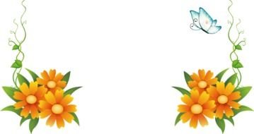 flowers and butterfly as a decorative pattern