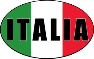 oval flag of Italy