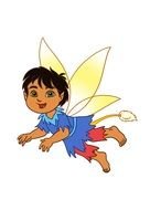 Dora cartoon character with wings