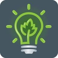 Saving Energy, icon, leaf in lamp