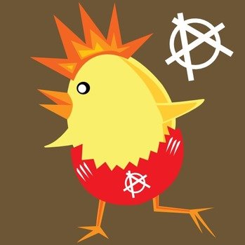 Free Vector Punk Rock Chicken For Easter Clip Art 105734