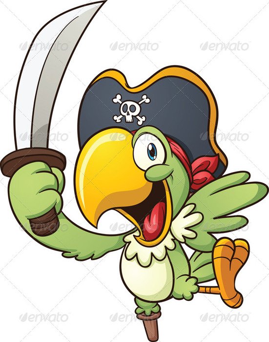 Pirate Parrot Animals Characters clipart