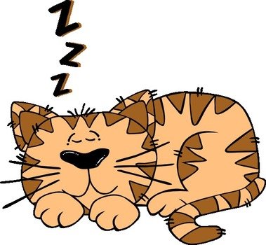 Cartoon Cat Sleeping At Clkercom Vector Online clipart