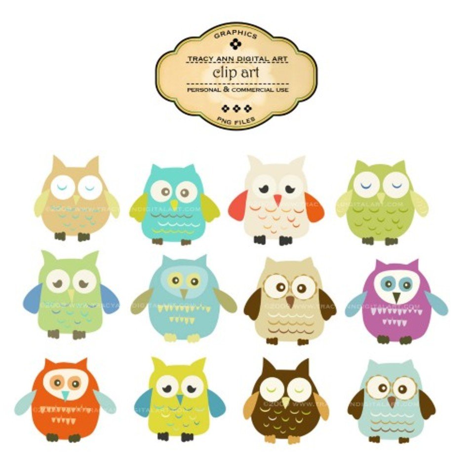 Clip Art Designer Owls Tracyanndigitalart Graphics On Artfire