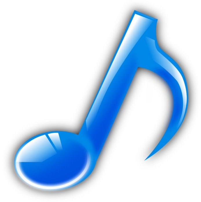 Clip art of blue music note